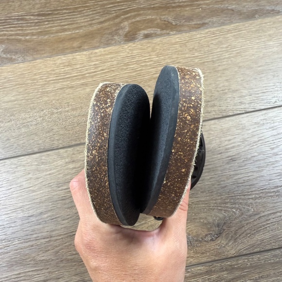 Tory Burch Miller Cloud Sandals Black Patent Leather Sz 7.5 Summer Designer - Picture 7 of 11